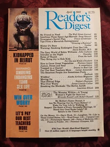 Readers Digest April 1988 Smoking David Reuben Robin Williams Paul Hawken - Picture 1 of 1