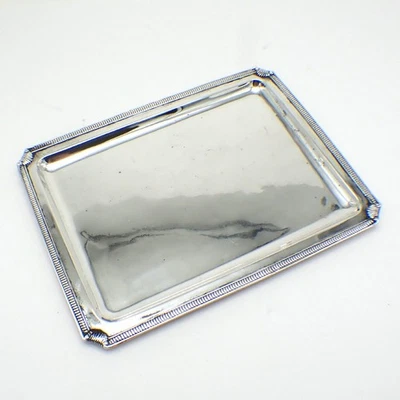 矩形服务或梳妆台托盘西班牙纯银 J Perez Fernandez — 第 1/4 张图片