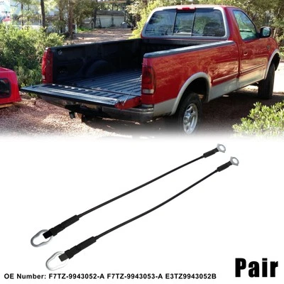 Par de cables de portón trasero soporte para Ford F-100 F-150 F-250 F-350 1987-1997 Foto 1 de 4