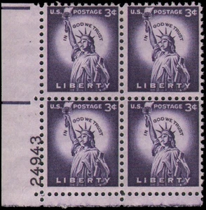 US #1035 MNH Plattenblock 4 Stück - Bild 1 von 1