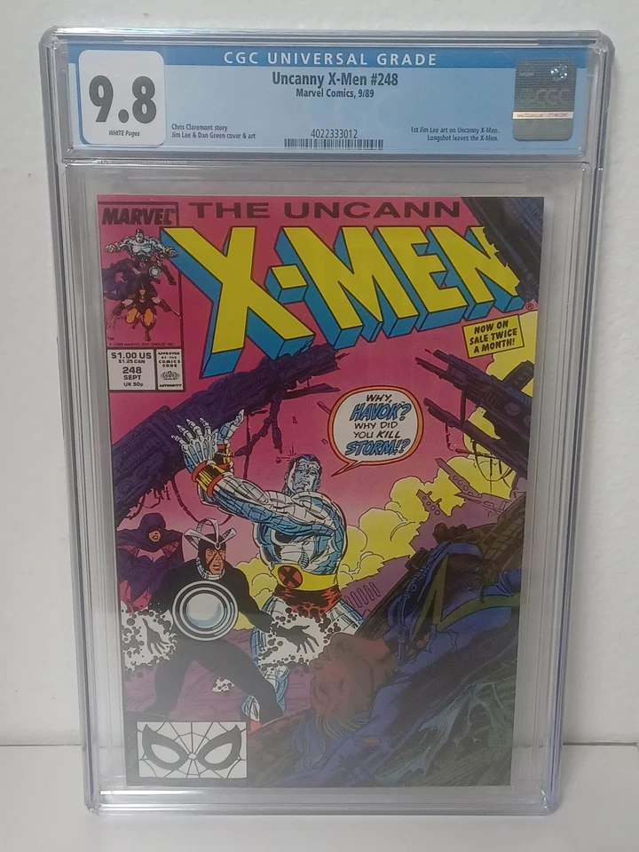UNCANNY X-MEN #248 (Marvel Comics, 1989) Calificación CGC 9.8 ~ JIM LEE ~ Páginas Blancas Foto 1 de 1