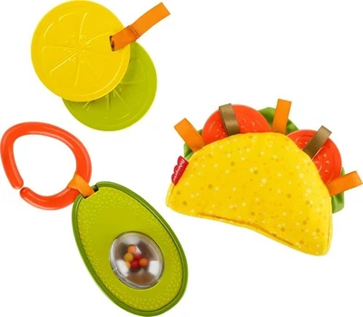 Fisher-Price Tiny Treats Set de Regalo, 3 Juguetes de Dentición Infantil de Alimentación para Simulación NUEVO Foto 1 de 4