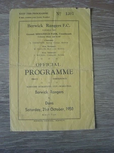 1950/51 BERWICK RANGERS v DUNS - Picture 1 of 1
