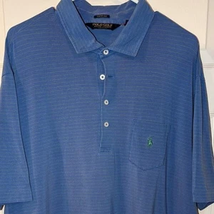 Polo Golf Ralph Lauren camicia uomo XL blu royal manica corta polo - Foto 1 di 9