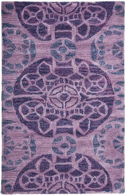 Alfombra Wyndham Accent 2' x 3' púrpura hecha a mano lana para áreas de alto tráfico WYD376J Foto 1 de 4
