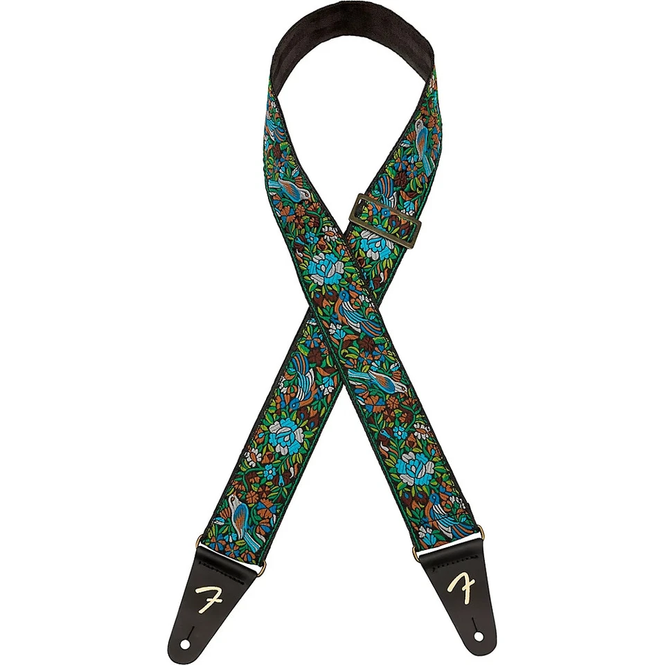 Genuine Fender 2 -Inch Mosaic Jacquard Guitar Strap - Green #0990638098 -