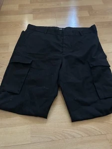 H&M Cargo Pants Men Black Slim Fit Size 34 Inches - Picture 1 of 6