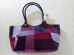 Bolso de Hombro Coach Hobo Vintage Borgoña Firma F14045 Berry Multicolor NUEVO - Imagen 1 de 19