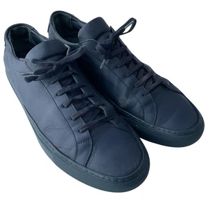 Common Projects Made In Italy Achilles Black Leather Low Top Sneakers Men 43 - Picture 1 of 17