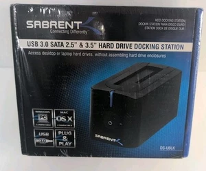 New Sabrent USB 3.0 to SATA External 2.5/3.5" Hard Drive Docking Station DS-UBLK - Picture 1 of 4