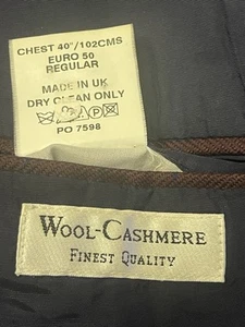 Vantage Brooks Taverner-classic Tailoring Blazer -wool & Cashmere -Men’s U.K-40” - Picture 1 of 24