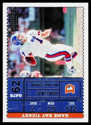 2022 Panini Contenders #GDT-JEL John Elway Game Day Ticket Denver Broncos - Image 1 of 2