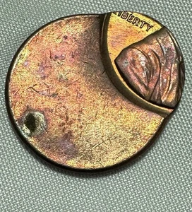 UNC No Date Off Center Struck Error Lincoln Memorial Cent 3,0 Gramm - Bild 1 von 2