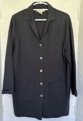 Women's Doncaster Navy Blue Button Up Long Sleeve Cardigan Large - Image 1 of 4