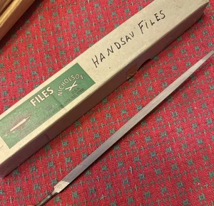 NICHOLSON Black Diamond 15087 8" Dbl Extra Slim Taper Triangle Handsaw File USA - Picture 1 of 11