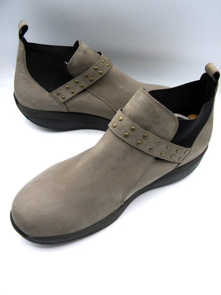 MBT Taupe Nubuck Chelsea Sleep On Tobillo Botines Suela Rocker Vibram EE. UU. 9 EUR 40 Foto 1 de 4