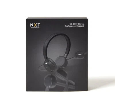 NXT Technologies UC-2000 Noise-Canceling Stereo Computer Headset NX55445 - Black - Image 1 of 4
