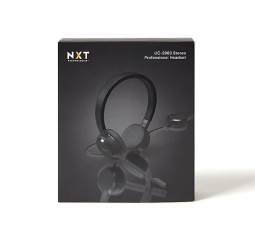 NXT Technologies UC-2000 Noise-Canceling Stereo Computer Headset NX55445 - Black - Image 1 of 4