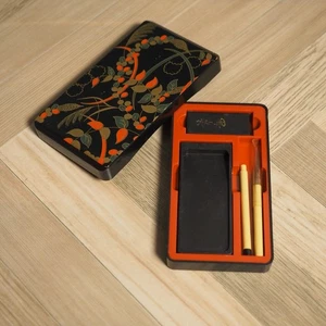 Portable Mini Calligraphy Tool Set ー Brush, Ink, Suzuri Stone ー Made in Japan - Picture 1 of 13