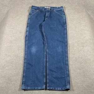 Lee Carpenter Jeans Mens 35x32 Loose Fit Straight Leg Dark Wash Blue Denim Y2K - Picture 1 of 12