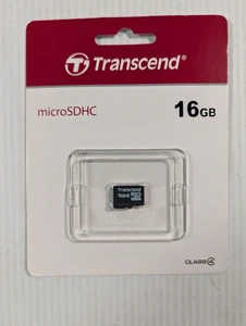 Transcend 16GB MicroSDHC Class 4 Memory Card - Picture 1 of 3