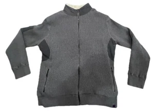 Y2K MAMBO Surf De Luxe Grey Sherpa Zip Front Top/Jacket XL Skate Retro - Picture 1 of 14