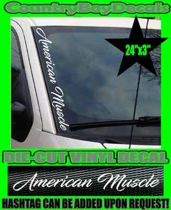 American Muscle VERTICAL Pillar Windshield Vinyl Decal Sticker Car Truck Diesel - Picture 1 of 2