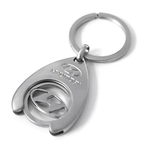 Llavero Hyundai Logo Carrito de Compras Ficha Colgante Plata Metal Talla Única NUEVO - Imagen 1 de 2