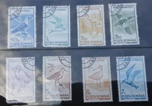 Romania 1991 - Water Birds part used set of 8 used stamps - Picture 1 of 1