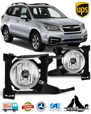 Pair Fog Lights For 2017 2018 Subaru Forester Driving Bumper Lamps w/Wiring Kit - Image 1 of 4