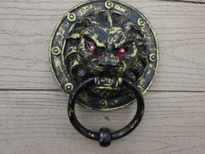 SEASONS USA Lighted Red Eyes GOTHIC LION Door Knocker Halloween Vtg - Picture 1 of 4
