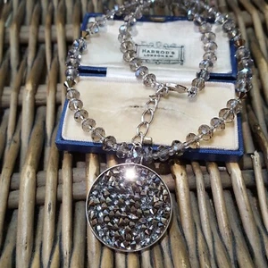 Coeur De Lion Necklace, Sparkly Crystals Pendant Necklace, Adjustable - Picture 1 of 11