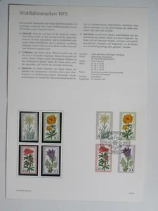 Dt. Bundespost Ministerkarte Typ IV 1975 Din A 5 Mi.Nr. 867-870 Alpenblumen - Picture 1 of 1