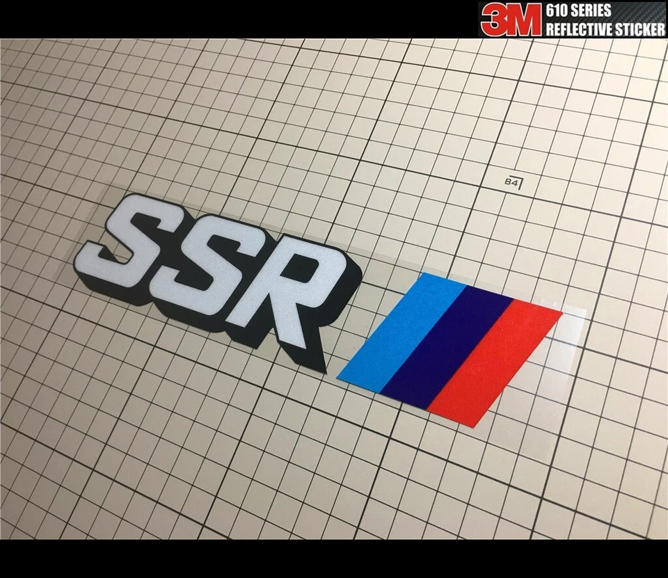Reflective SSR Sticker RACING Wheels JDM Car bumper Foto 1 de 1