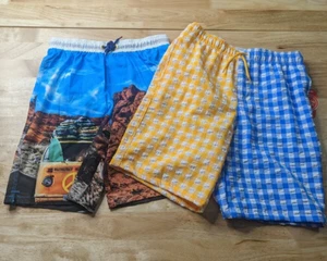 Wonder Nation Boys Swim Trunks Elastic Waist UPF 50+ Large (10-12) 2 PACK - Picture 1 of 10