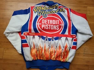 Vintage Mens Chalk Line Detroit Pistons Fanimation Jacket Size Small - Picture 1 of 9