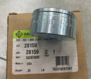 Greenlee 28159 SLUG SPLITTER 1" Conduit Size Die - Picture 1 of 2