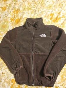 Kids North Face Denali Fleece Jacket Size S/P 7/8 GIRLS Brown - Picture 1 of 9