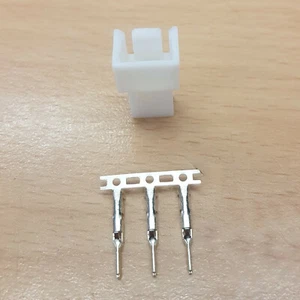 PK OF 5 - MALE 3 PIN FAN POWER CONNECTOR - WHITE INC PINS - Picture 1 of 4