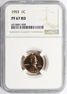 1953 Proof 1c Lincoln Cent NGC PF67RD - Picture 1 of 4