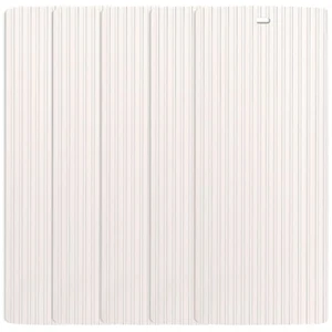 DALIX Ribbed Window Replacement Blinds Vertical Slats Vinyl 5 Pack Qty / Ivory - Picture 1 of 4