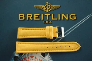 20MM YELLOW WATERPROOF SUBAQUA DIVERS WATCH BAND WATCHBAND STRAP FOR BREITLING Y - Picture 1 of 3