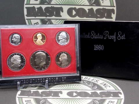 1980 "S" U.S. Mint Clad PROOF Set (6 Coin) East Coast Coin & Collectables, Inc Cover