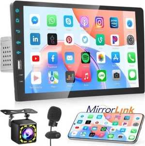 9 Single 1DIN Autoradio Radio Bluetooth Touchscreen Spiegel Link MP5 + Kamera - Bild 1 von 15