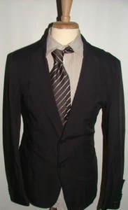 NEW WT HUGO BOSS BLAZER SIZE 42 L POLYAMIDE ELASTAN BLACK SOLID #305 - Picture 1 of 9