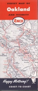 1963 Enco Road Map: Oakland and Vicinity NOS - Picture 1 of 1
