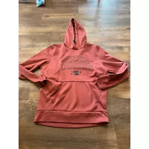 Under Armour Pink/Rose Gold Athletic Pullover Sweatshirt Hoodie Women’s Small - Picture 1 of 6