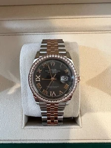 ROLEX OYSTER PERPETUAL DATEJUST 36 OYSTERSTEEL ROSE GOLD DIAMOND JUBILEE - Picture 1 of 4