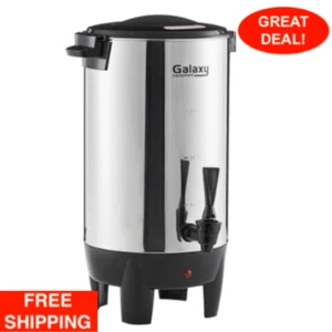 30 Cups Capacity Electric Single Wall Coffee Urn Stainless Steel 120V, 1000W - Picture 1 of 12