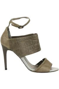 MCQ ALEXANDER MCQUEEN CROC EFFECT LEATHER SANDALS EU 40 UK 7 US 10 - Picture 1 of 7